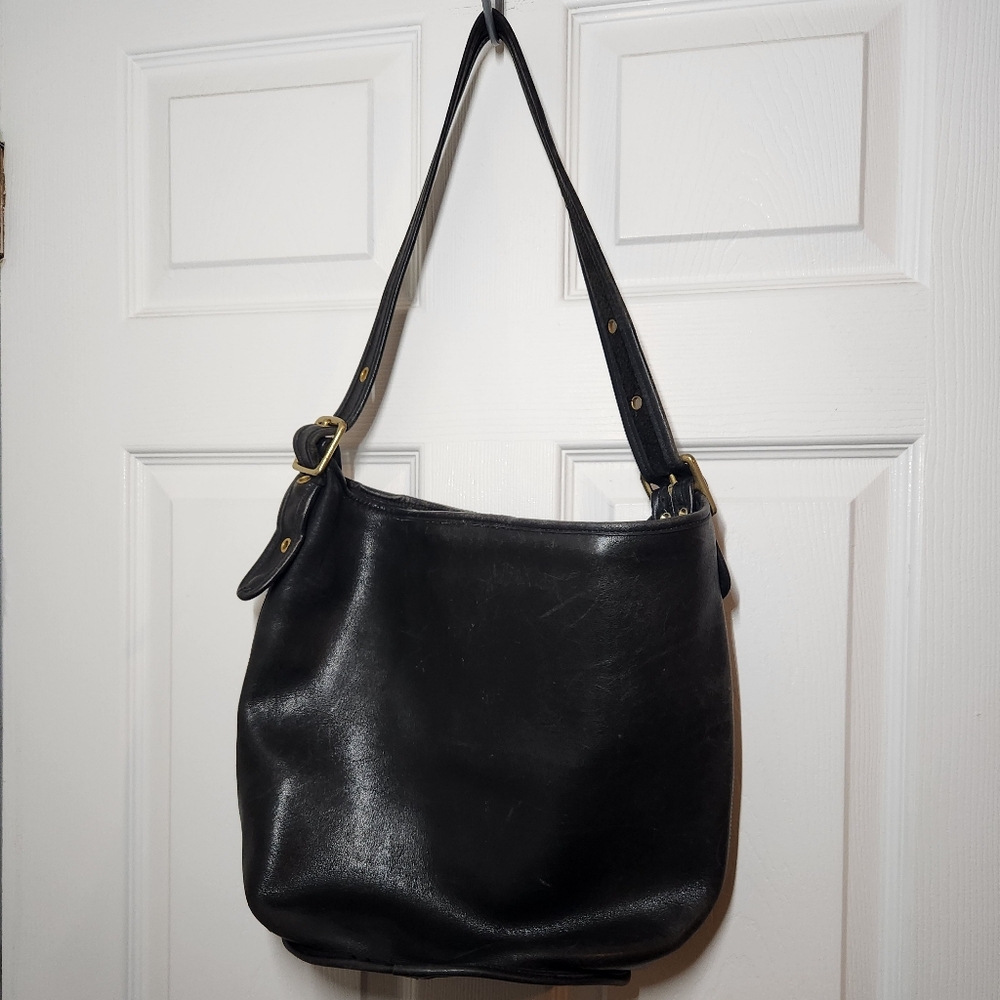 Vintage Coach XL Duffle Sac Shoulder Bag Black 9085